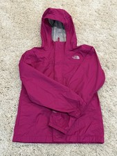 The North Face Youth Junior Dryvent Hooded Rain Jacket Magenta Large 14/16