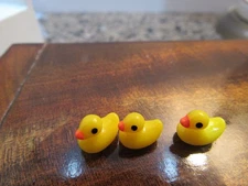Dollhouse Miniature THREE RUBBER DUCKS 1:12