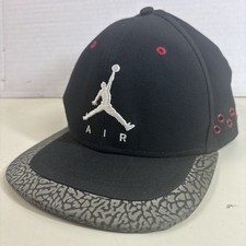 AIR JORDAN Jumpman Strapback Hat Black Cement Elephant Embroidered 642093-010