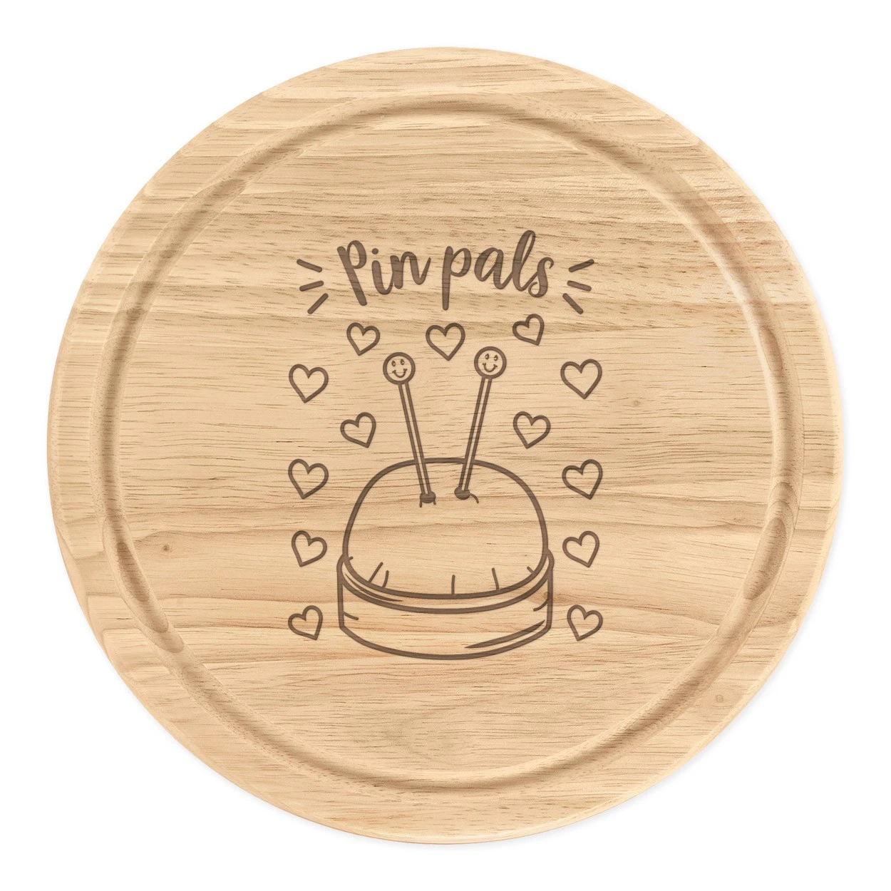 Pin Pals Sewing Round Chopping Cheese Board Joke Crafts Best Awesome Mum Funny