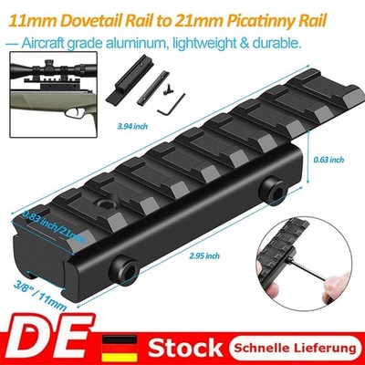 Prismenschiene Weaver Picatinny Zielfernrohr Montage Base Adapter 11mm to 20mm#