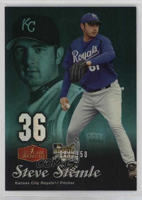 2006 Flair Showcase Legacy Emerald /150 Steve Stemle #58 Rookie RC n1u