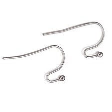 300-Piece Hypoallergenic 316 Stainless Steel French Hook Ball Dot Ear Wires