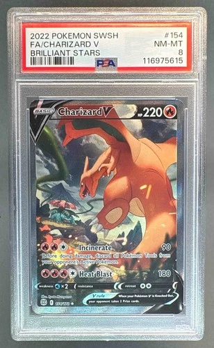 5615 Charizard V 2022 Pokemon Sword & Shield Brilliant Stars #154/172 PSA 8