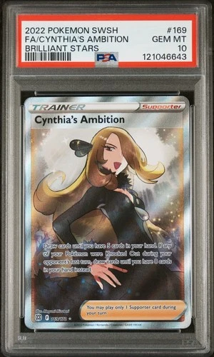 PSA 10 GEM MINT - Cynthia's Ambition 169/172 - Brilliant Stars Ultra Rare - F/A