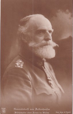 Ludwig von Falkenhausen - Prussian Colonel General - original signature