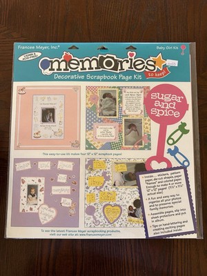 Vintage Frances Meyer Inc Memories Scrapbooking Page Kit Sugar And Spice Baby