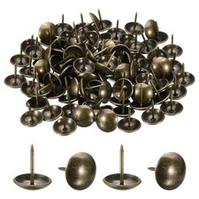 100Pcs Thumb Tacks, 3/4"x7/8" Circle Head Upholstery Push Pins, Bronze