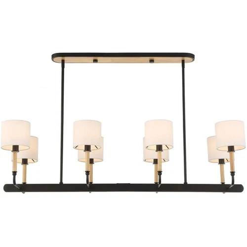 Uttermost 21629 Franconia 8 Light 48 inch Matte Black Pendant Ceiling Light - Picture 8 of 10