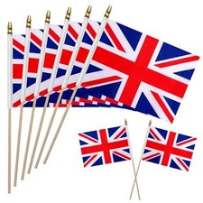 12 Pack 8 12 Inch United Kingdom UK British Flags Small Union Jack Great