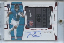 Travis Etienne Jr. 2021 National Treasures Autograph Laundry Tag RC Jaguars 1/1