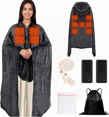 #ad Portable Heated Blanket 71quot; × 43quot; Includes 2 Portable 20000Mah 7.4V Power Banks $126.67