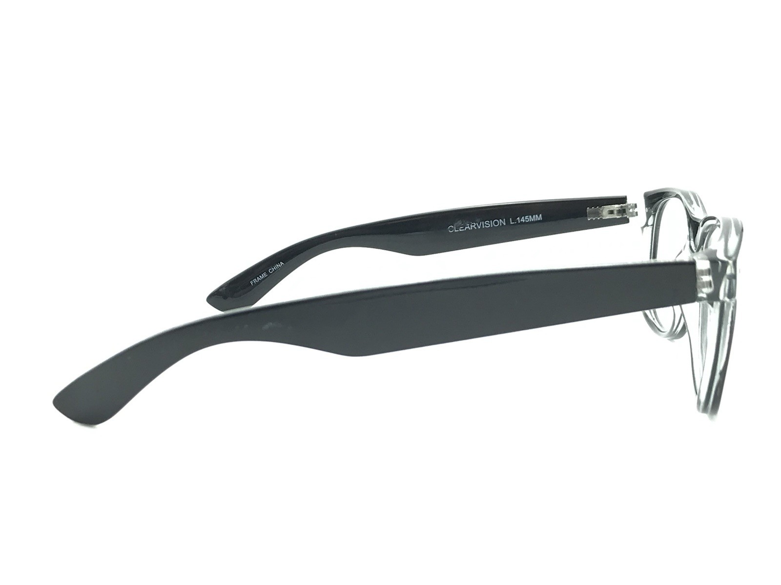 CLEARVISION CVO W908 Women's Black Crystal Square Round Eyeglasses 55-17 145