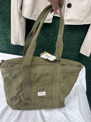 NWT Margot New York Canvas  Marisa  Tote Bag Olive Green 