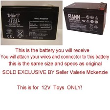 PLEASE READ AD CAREFUL  Replacement 12V battery for Kid trax  Peg Perego ...