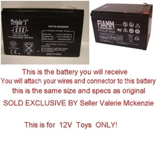 PLEASE READ AD CAREFUL!!! Replacement 12V battery for Kid trax & Peg Perego ...