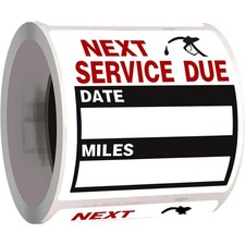 Durable Oil Change Labels - 100 Removable Stickers, Perfect for Windshields