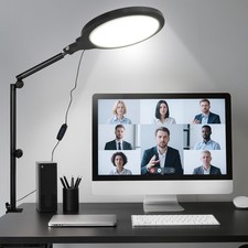 Ring Light for Streaming, 10'' Full Screen LED Ring Light for Desk with Adjus...