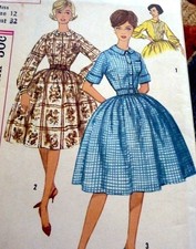 LOVELY VTG 1960s DRESS Sewing Pattern 12/32