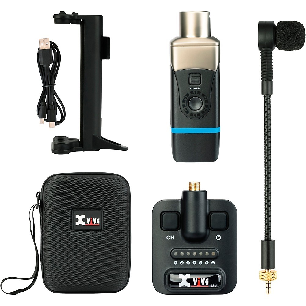 Xvive U8 Acoustic Guitar Wireless System Black Refurbished