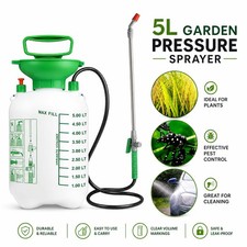 5L Garden Pressure Sprayer Chemical Spray Bottle for Plants & Weeds UK