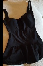 VINTAGE NINA RICCI SPORTSWEAR CLASSIC SWIMSUIT BLACK DOLLY SZ 10 UK