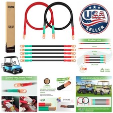 Professional 7-Piece Golf Cart Battery Cables Set for 48V Club Cars 1994-Up