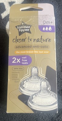 Tommee Tippee Closer to Nature 2x VARI FLOW TEATS mths+