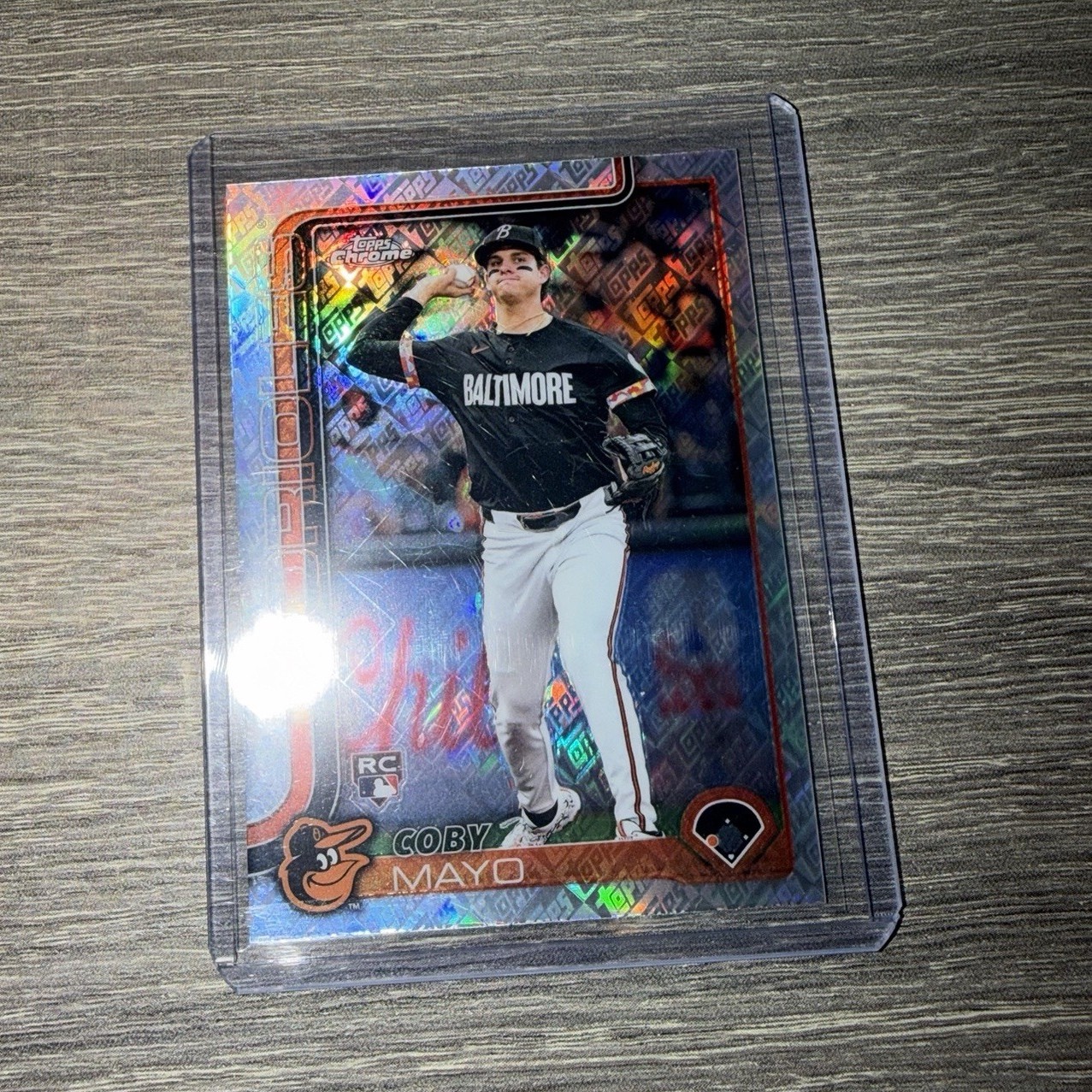 Topps Chrome Logofractor 2025 Coby Mayo Rookie Auto #120 Orioles MLB