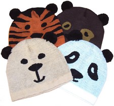 NEW Boys Girls Teens Animal Panda Bear Hat One Size Warm Winter Ski Hat Childs