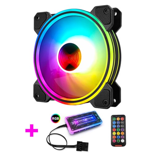 120mm RGB Computer Case Fan Quiet Cooling Fans LED RF Remote Control DIY PC ARGB - Picture 13 of 32