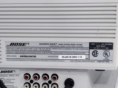 Bose CD-3000 Acoustic Wave Music System AM/FM CD with Pedestal PD