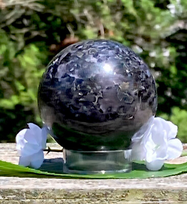 278.5g CLASSIC MYSTIC MERLINITE GABBRO POLISHED HEALING SPHERE  Madagascar