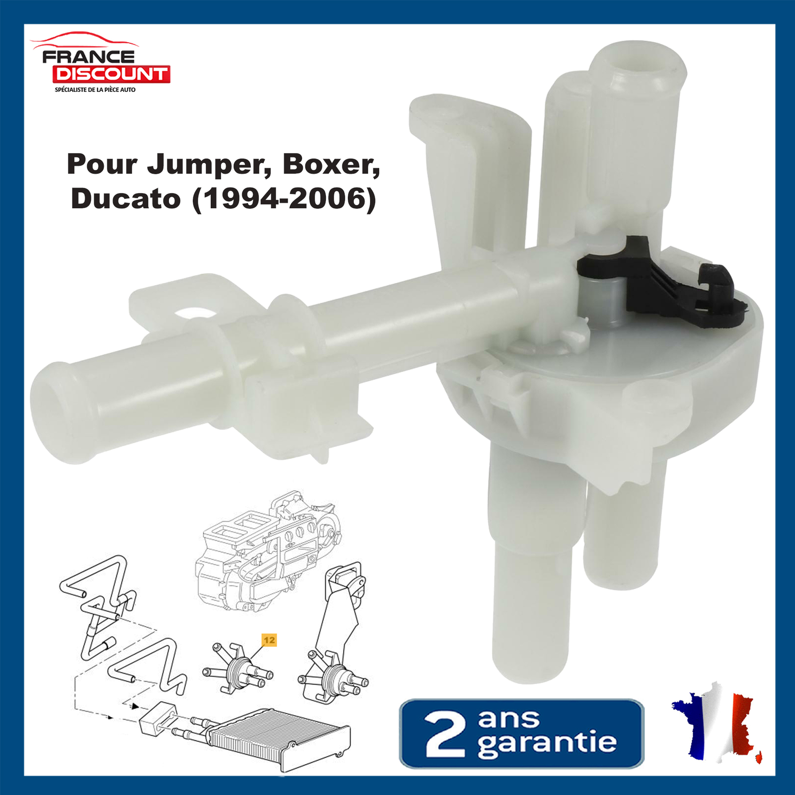 Soupape de régulation de chauffage pour Boxer Jumper Ducato 46722703
