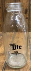 Vintage Miller Lite Indianapolis Motor Speedway Indy 500 Glass Milk Bottle