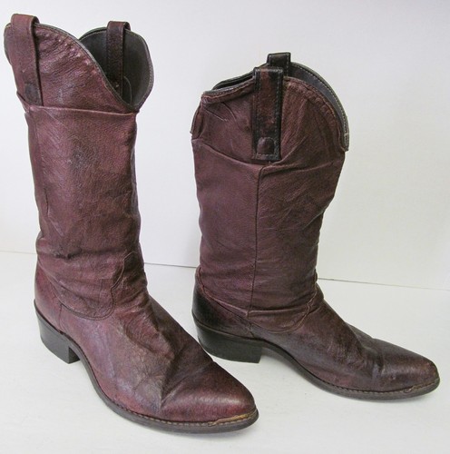 DINGO Mens Leather Boots Slouch Cowboy 