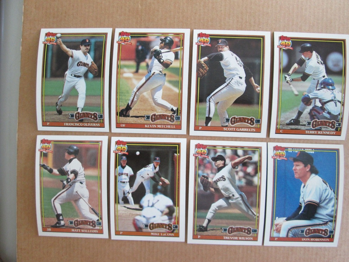 1991 Topps TEAM SET San Francisco Giants (28 cards) | eBay