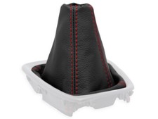 SCHALTMANSCHETTE FÜR TOYOTA AURIS 2 2012-2014 SCHALTSACK LEDER NAHT ROT