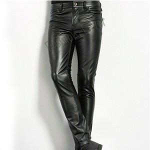 mens slim fit leather pants