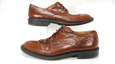Bacco Bucci Mens Sz 10.5 Brown Cognac Leather Dress/Casual 