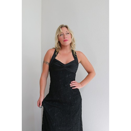 Calvin Klein Black Lace Formal Lace Gown in Women's Size Small 4 ~ Wedding Guest - Picture 3 of 10
