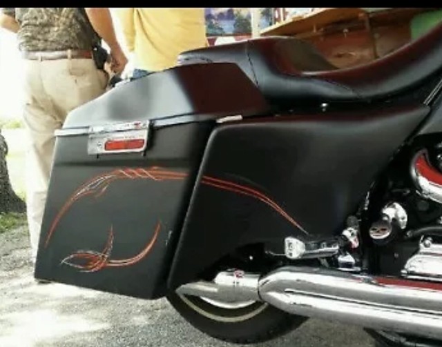 Harley Stretched Side Covers Touring 19982007 Push On eBay