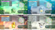 Shiny Bulbasaur Charmander Squirtle Eevee Bundle 0AV Pokemon Let's Go Pikachu