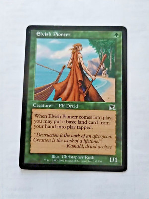 MTG Elvish Pioneer Onslaught 257/350 Regular Common - Some Edge Wear - See Pics