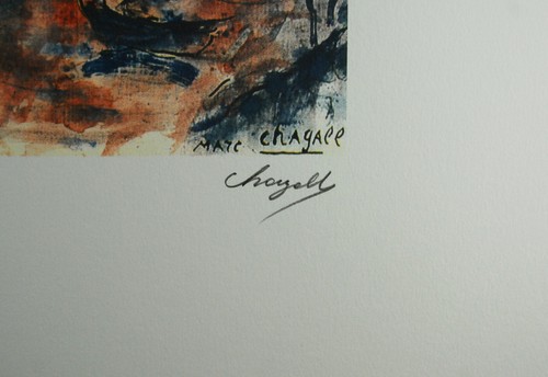 Marc Chagall-Farblithografie-Nummeriert-Handsigniert-Surrealismus+Kubismus-Paris - Bild 3 von 5