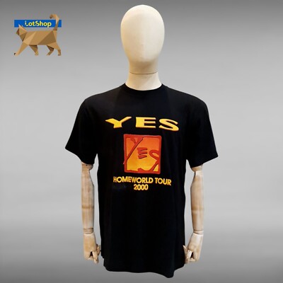 YES Rock Band Homeworld Tour 2000 The Ladder Concert Vintage Black Tee T-Shirt L