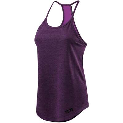 TCA Switch Up Reversible Damen Laufweste Lila Run Atmungsaktiv Tank Top