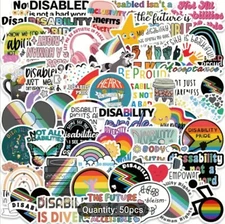 20 PCS Disability Disabilities Disabled Pride Awareness Stickers BRAND NEW