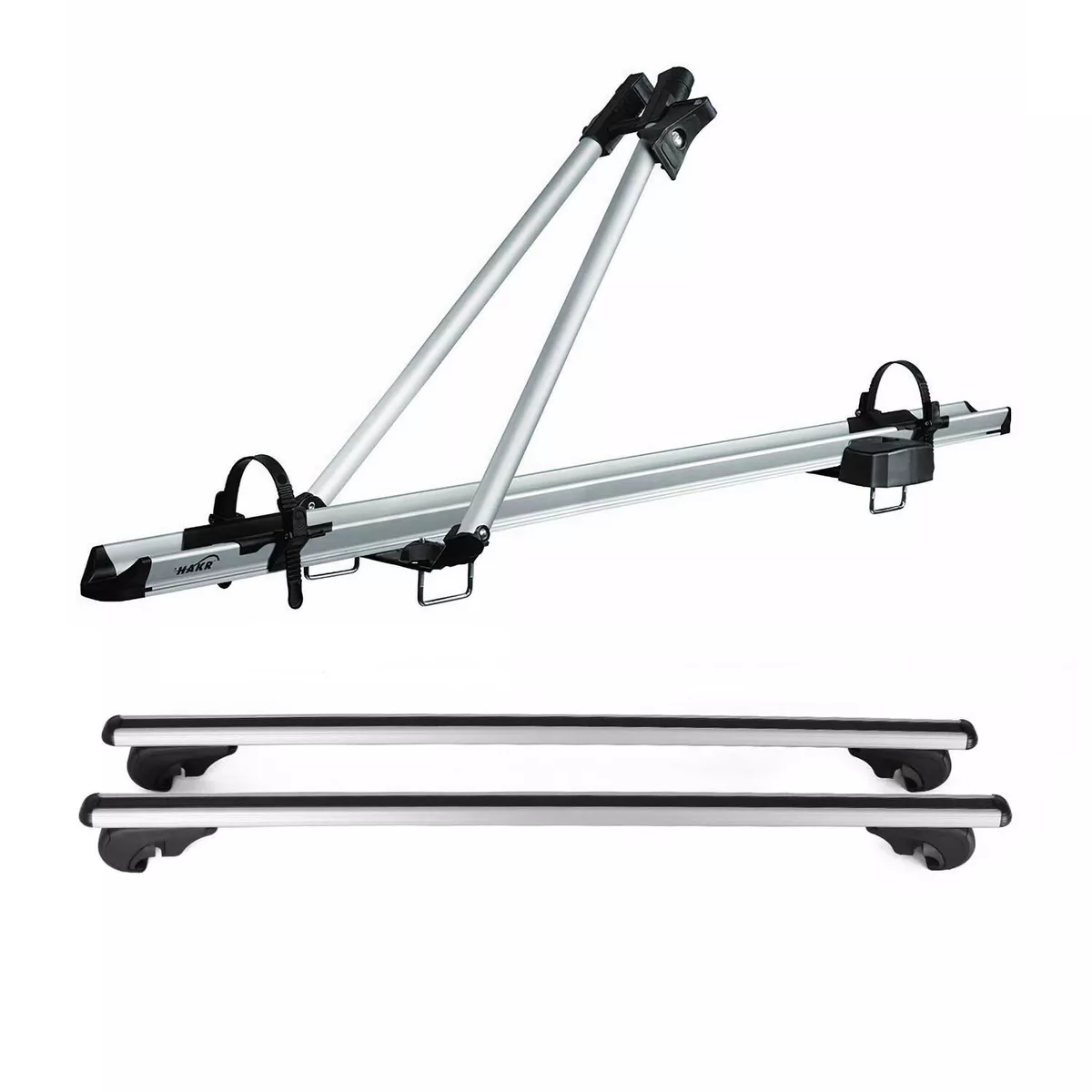 Bike Rack Carrier Roof Racks Set for Honda Pilot 2003 2008 Silver 3x