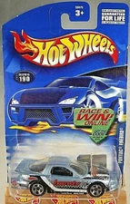 2002 Hot Wheels Mainline/Collector #190 PONTIAC FIREBIRD "Handy" Blue w/5 Spokes